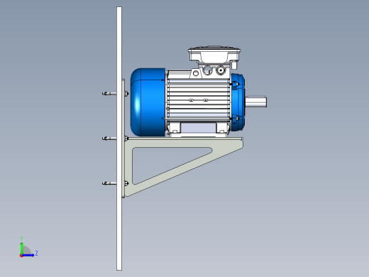 壁挂式电机支架左视缩略图