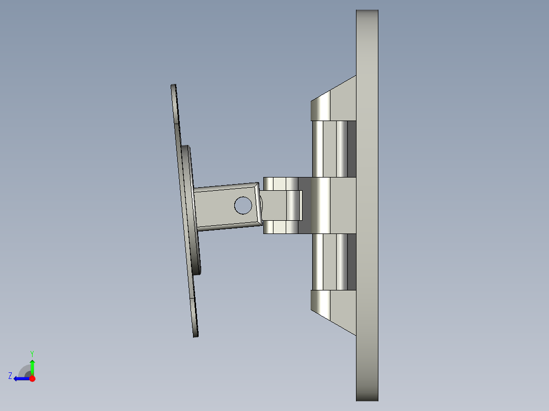 触摸屏装配总右视图