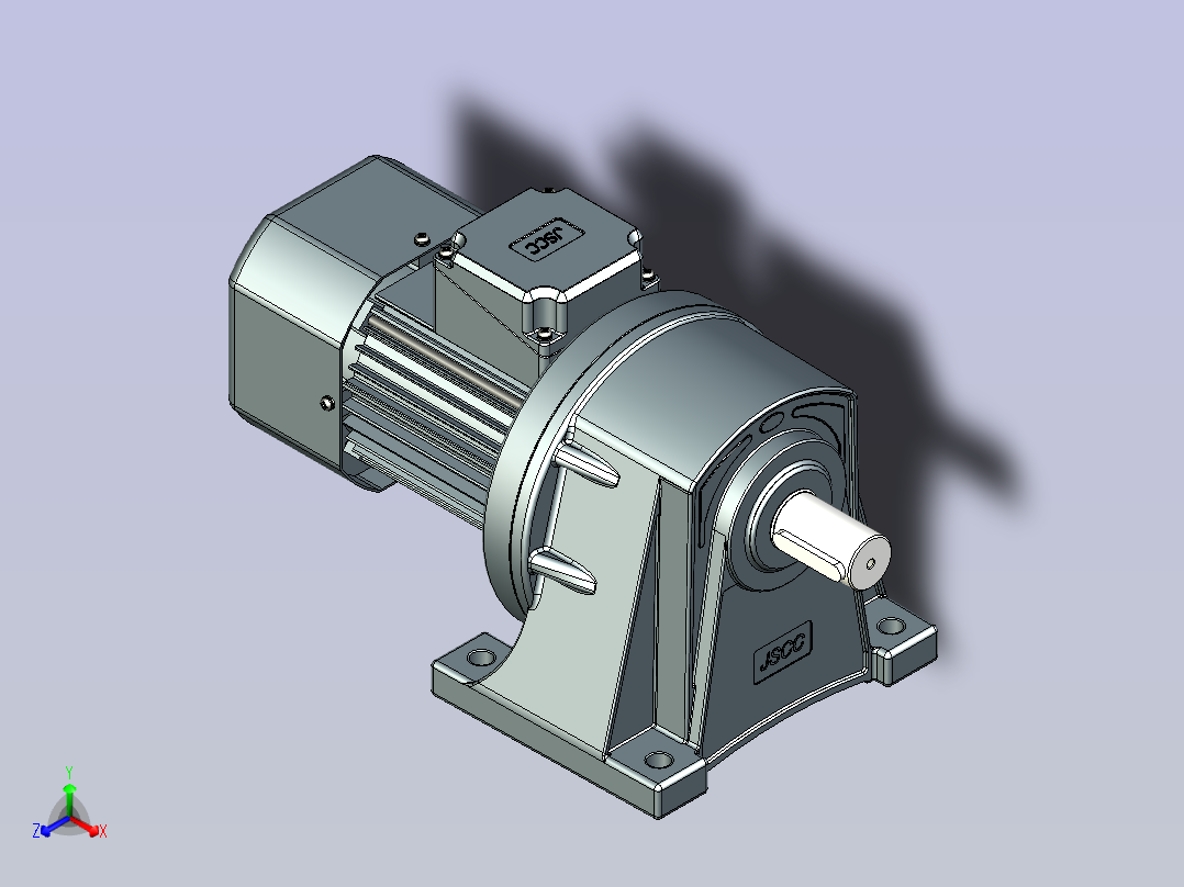 JSCC变频减速电机 f370h03-U主视图