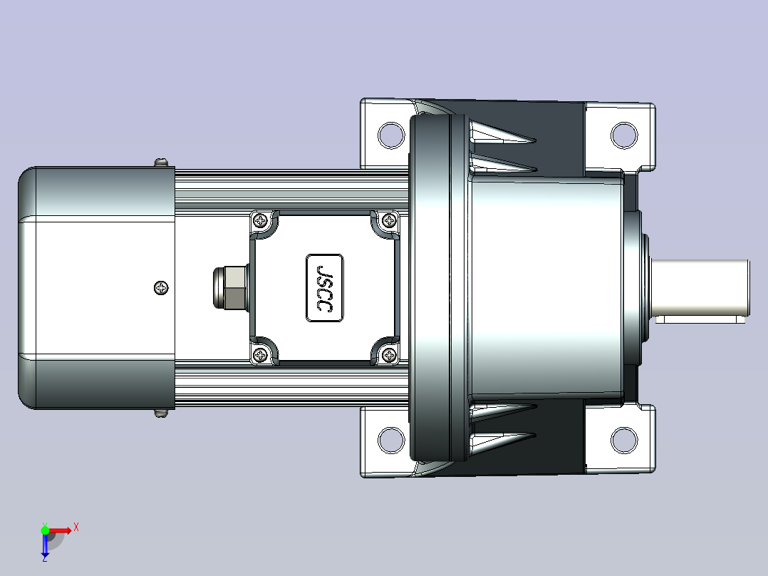 JSCC变频减速电机 f370h03-U俯视图