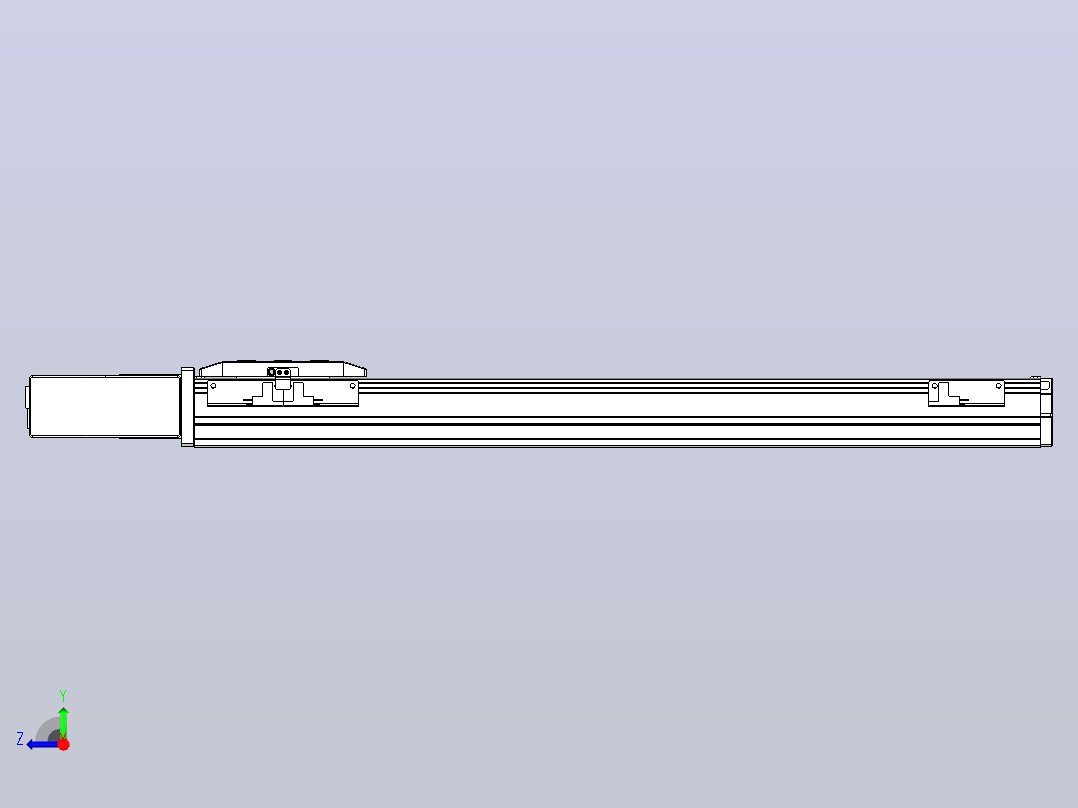 机器人皮带驱动直线轴TPA-GCB-50-P42-L450-QR-M10-N3右视图