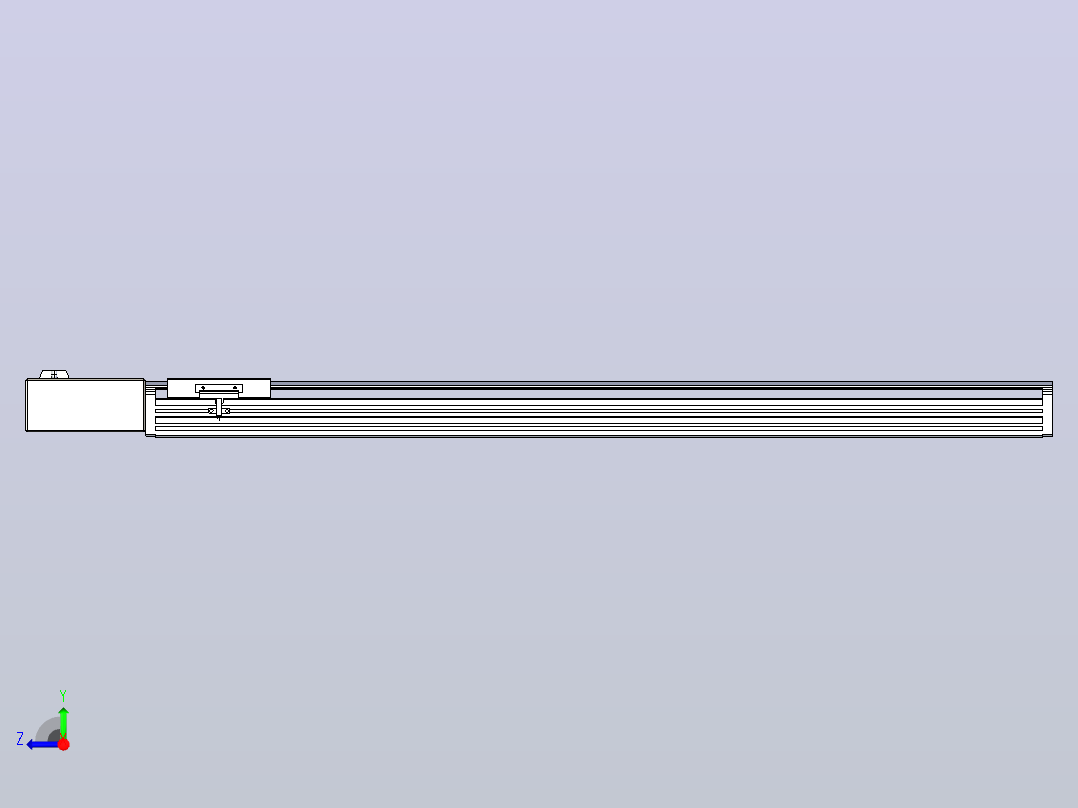 皮带直线轴半封闭可选导轨TPA-HNB-120D-110-L900-MR-Y-P40-N3右视图