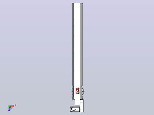 皮带直线轴半封闭可选导轨TPA-HNB-120D-110-L900-MR-Y-P40-N3俯视缩略图