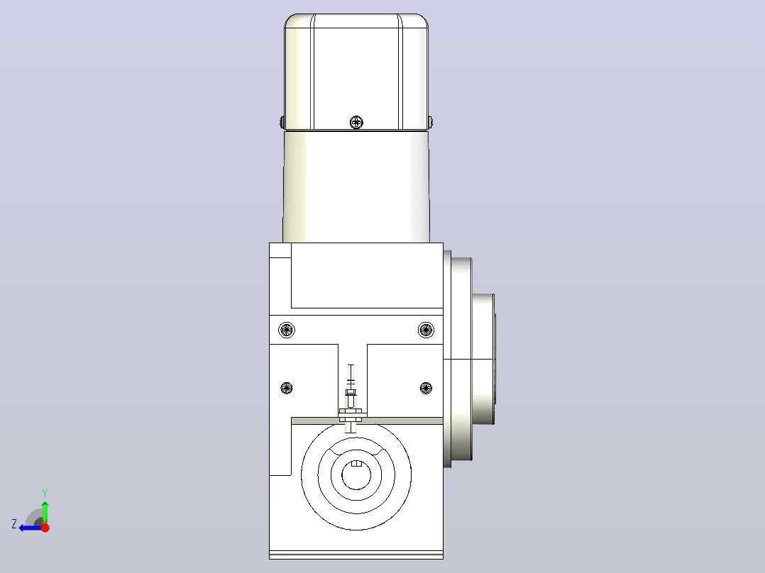 鑫松凸轮分割器80DT-T-200W组装图右视图