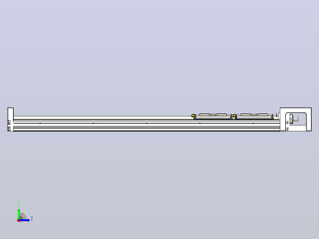 KK60-500A2-F0 模组 标准A2双滑座 KK60-A2-F0 替换上银左视图