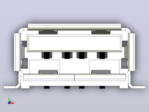 USB 用于焊接在 PCB 板顶部前视缩略图