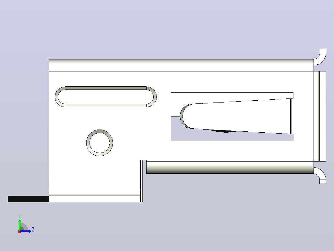 USB 用于焊接在 PCB 板顶部左视图