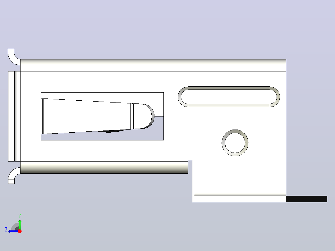 USB 用于焊接在 PCB 板顶部右视图
