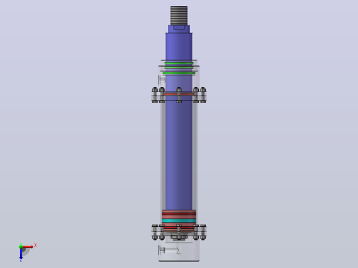 油缸设计（DG90-70）（SW+CAD）俯视缩略图
