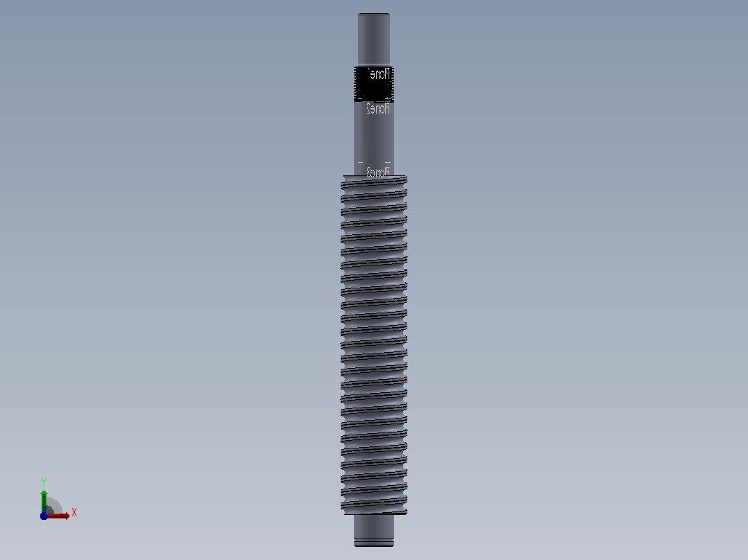 SCR2505滚珠丝杠(可调整大小)前视图