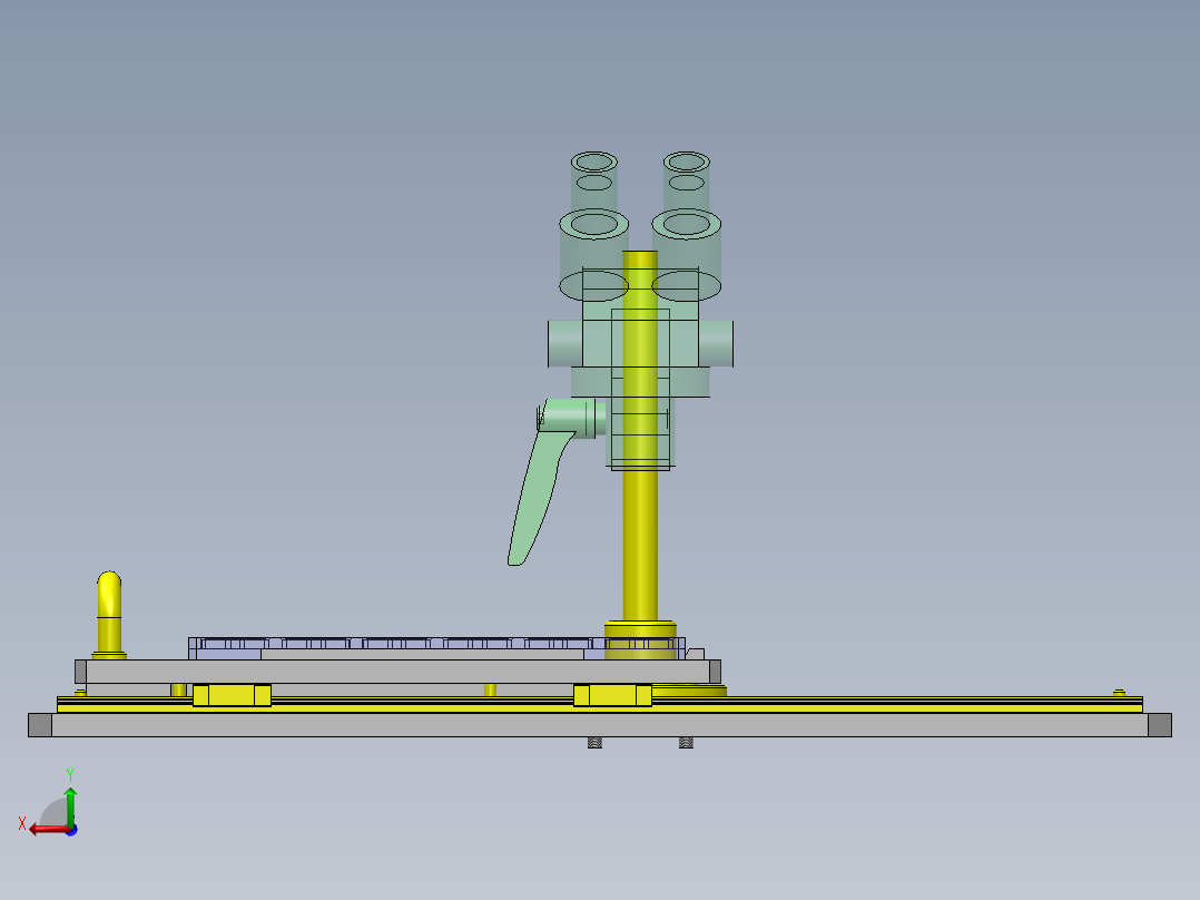 滑动位置分度机构后视图