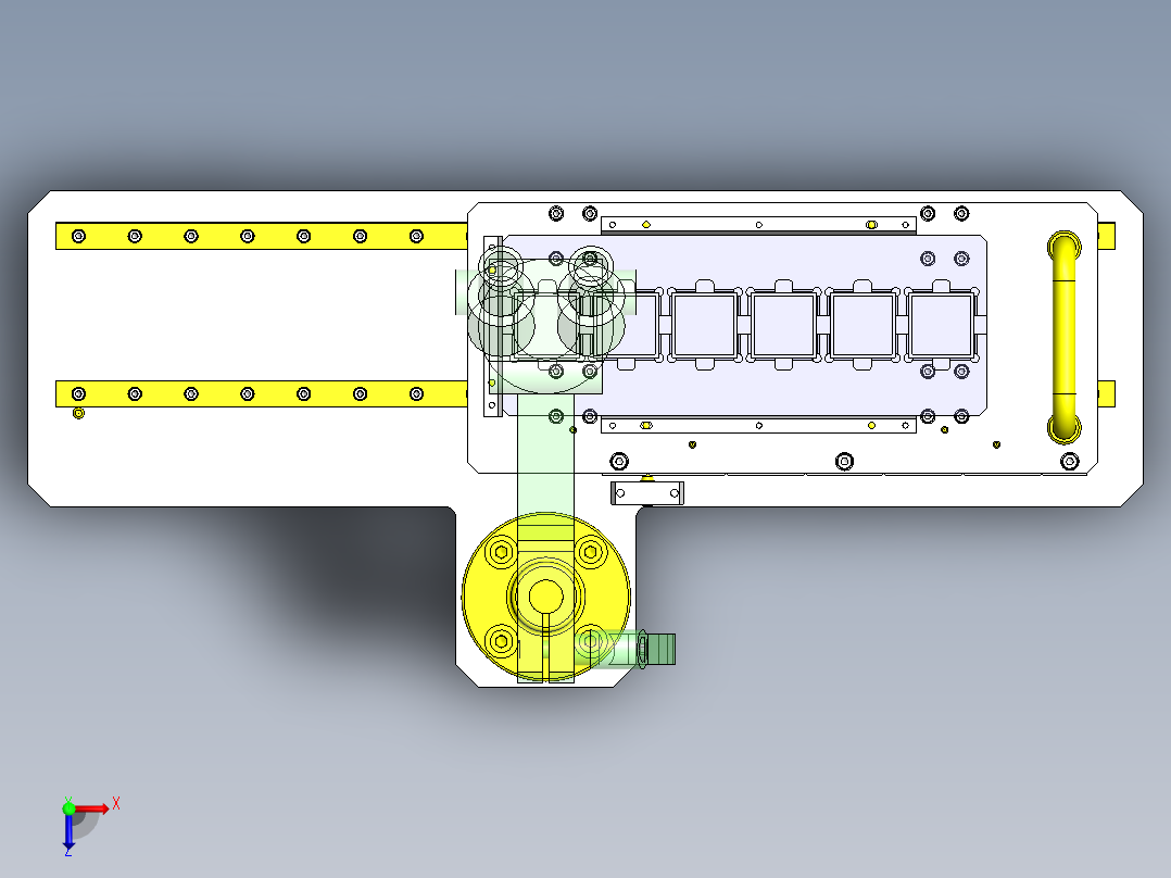 滑动位置分度机构俯视图
