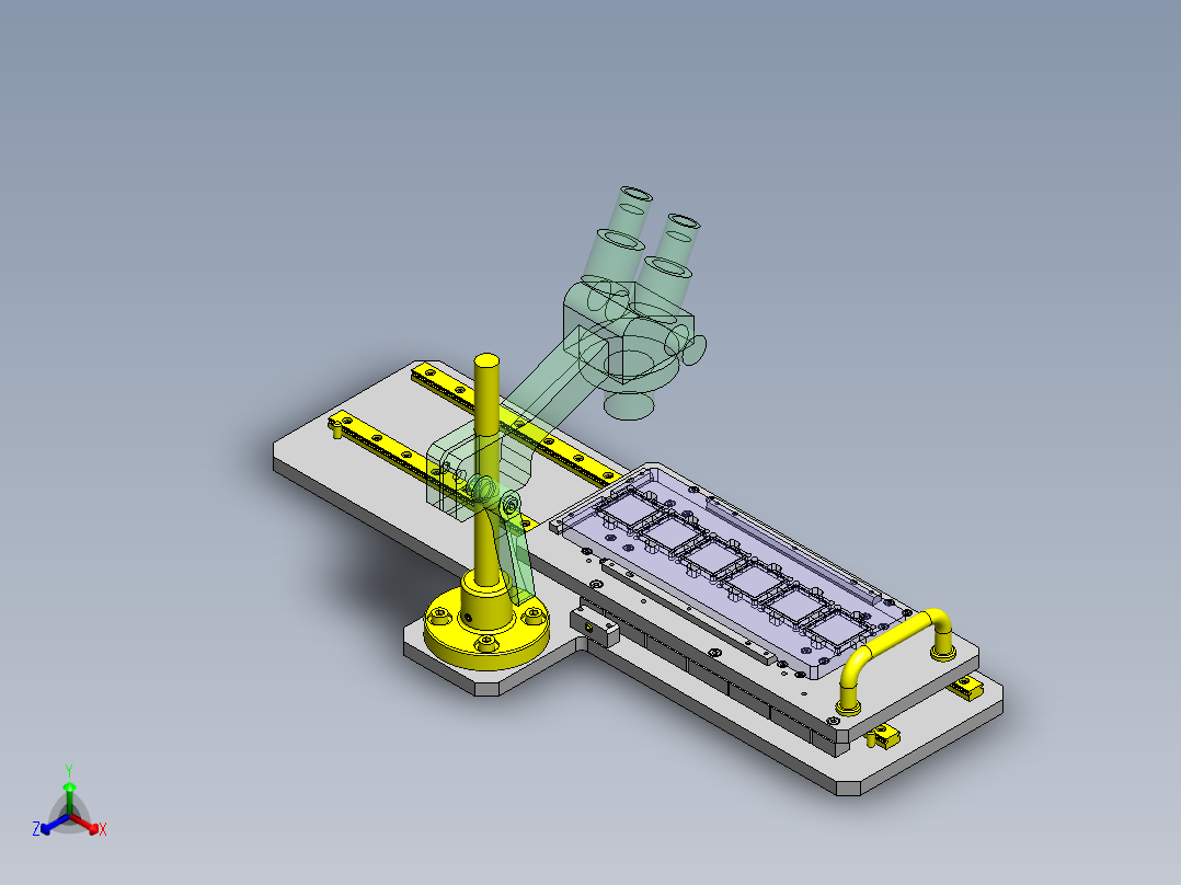 滑动位置分度机构正等轴测图