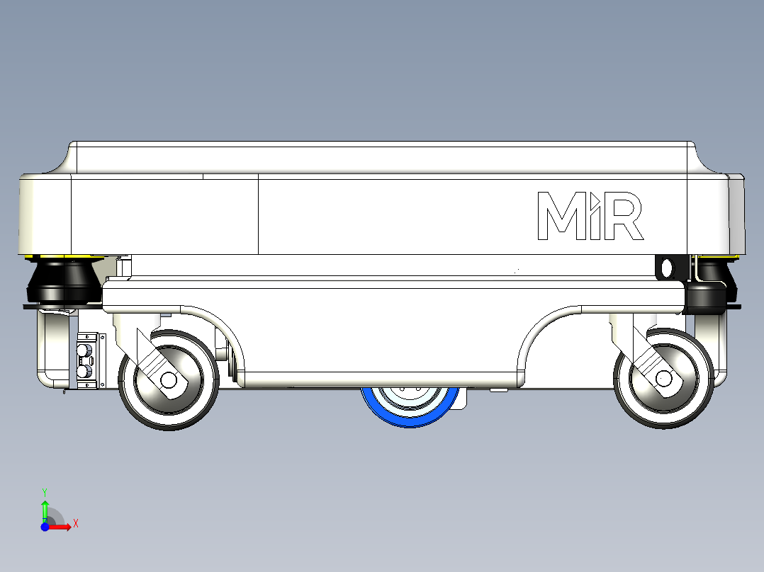 服务型agv机器人agv小车3D模型图AGV图纸前视图