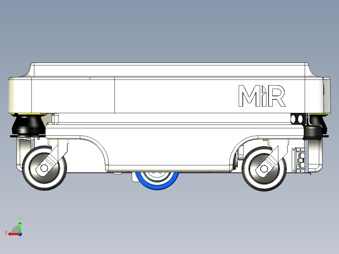 服务型agv机器人agv小车3D模型图AGV图纸后视图