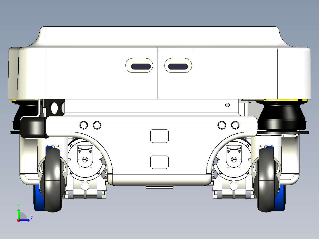 服务型agv机器人agv小车3D模型图AGV图纸左视图
