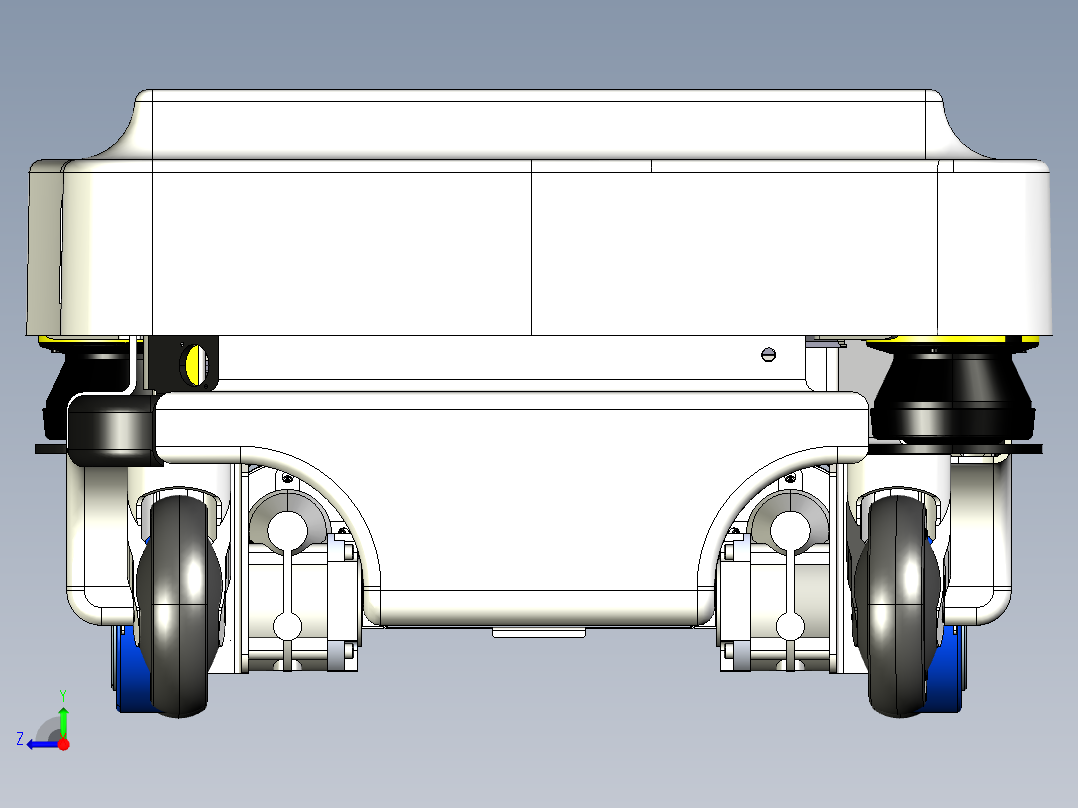 服务型agv机器人agv小车3D模型图AGV图纸右视图