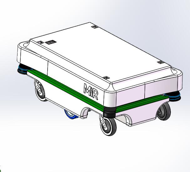 服务型agv机器人agv小车3D模型图AGV图纸