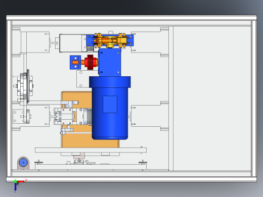 单控4层电梯3D模型 SolidWorks 设计 机械设备 创意设计3D图纸俯视缩略图