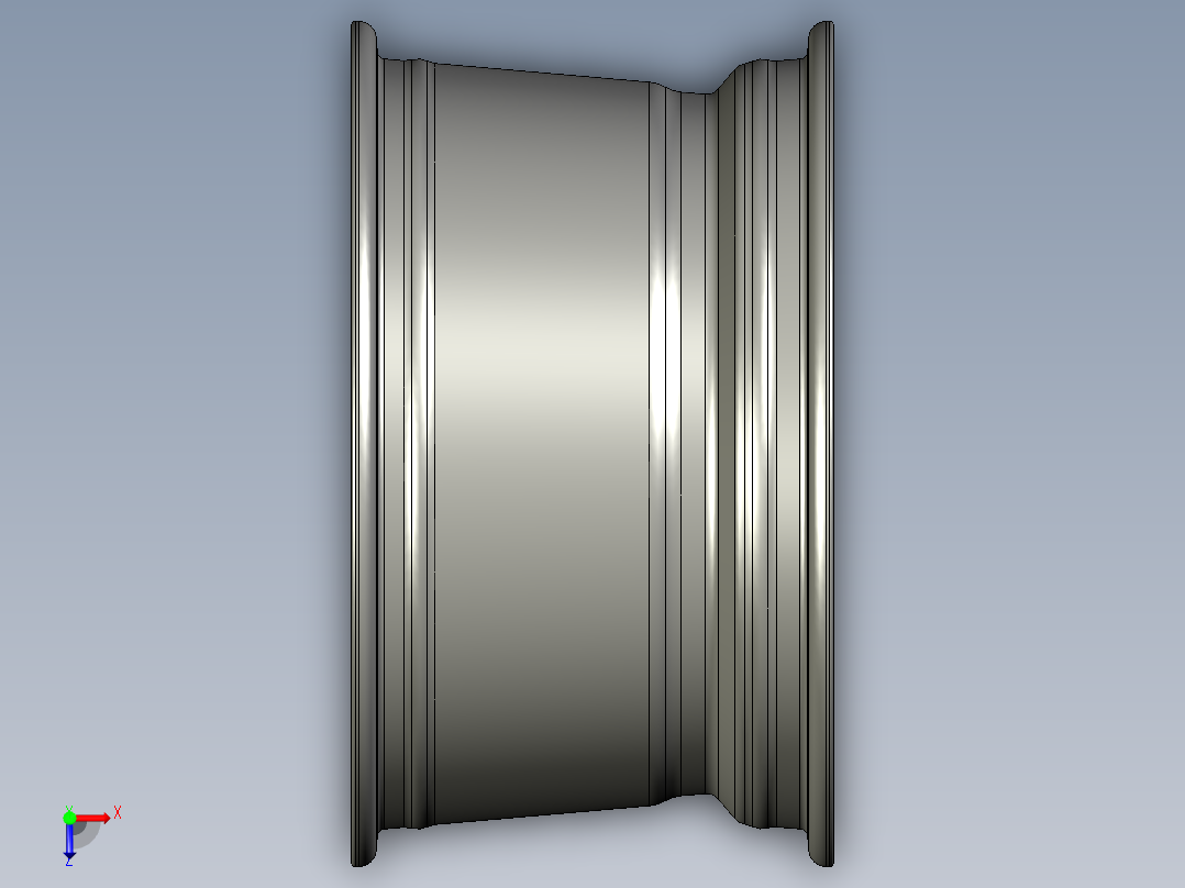 玛莎拉蒂轮毂3D模型（2）俯视图