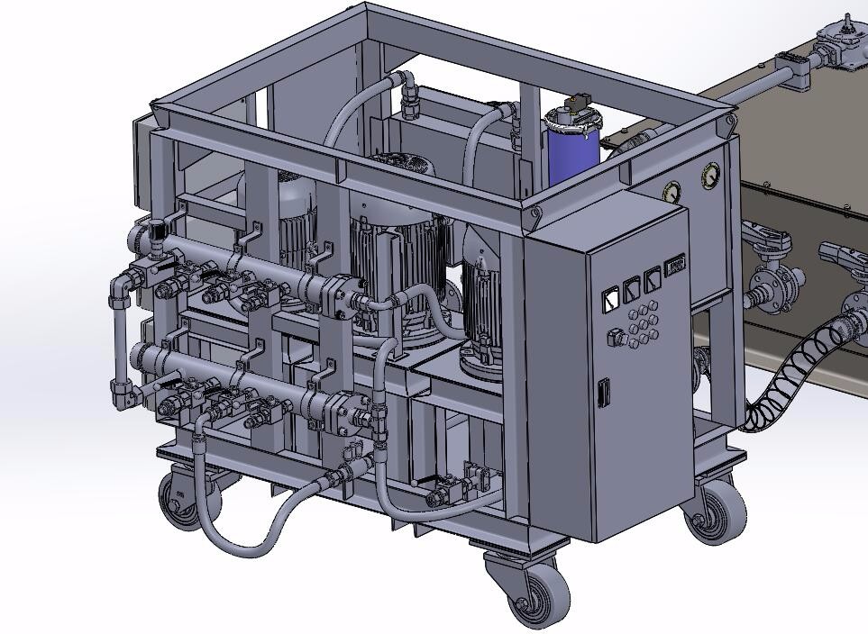 大流量管道冲洗机3d模型3D模