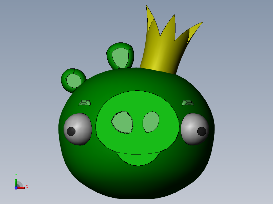 愤怒的小鸟之猪头前视图