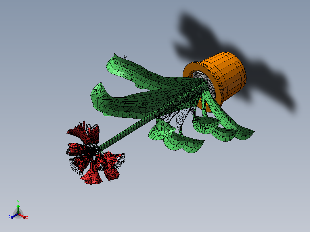 盆栽3正等轴测图