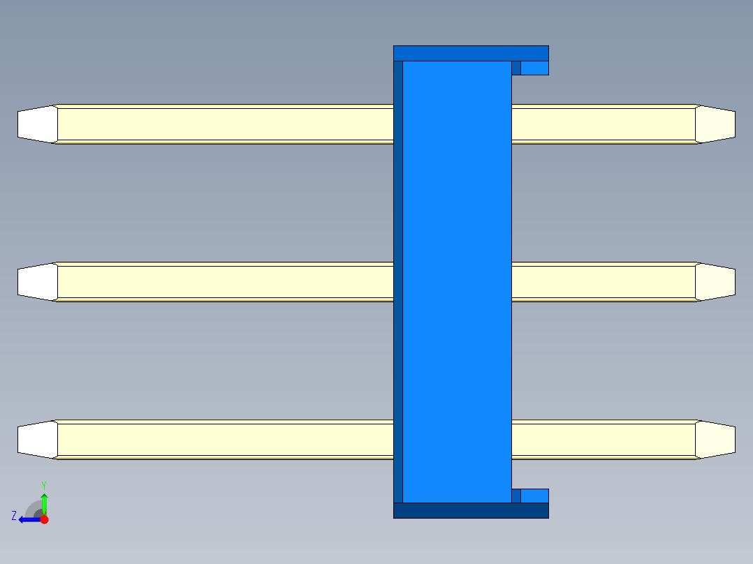彩色公头100mil（2.54mm）系列-DS1021_blue_3x18p_100mil_Type1_rev1.0右视图