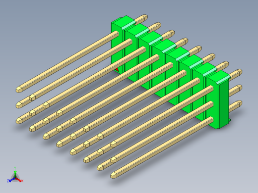 彩色公头100mil（2.54mm）系列-DS1021_green_3x08p_100mil_Type19_rev1.0