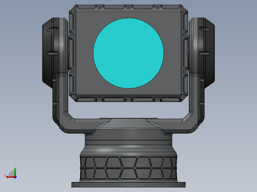 测量光电转台后视图