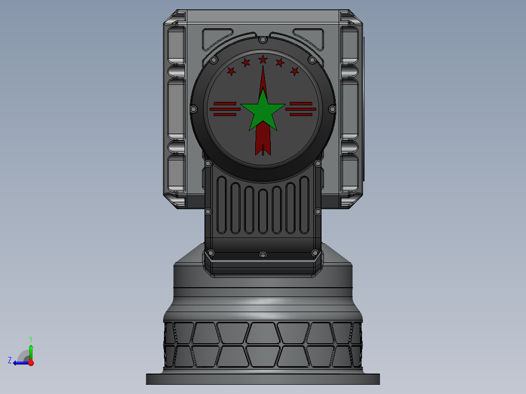 测量光电转台右视图