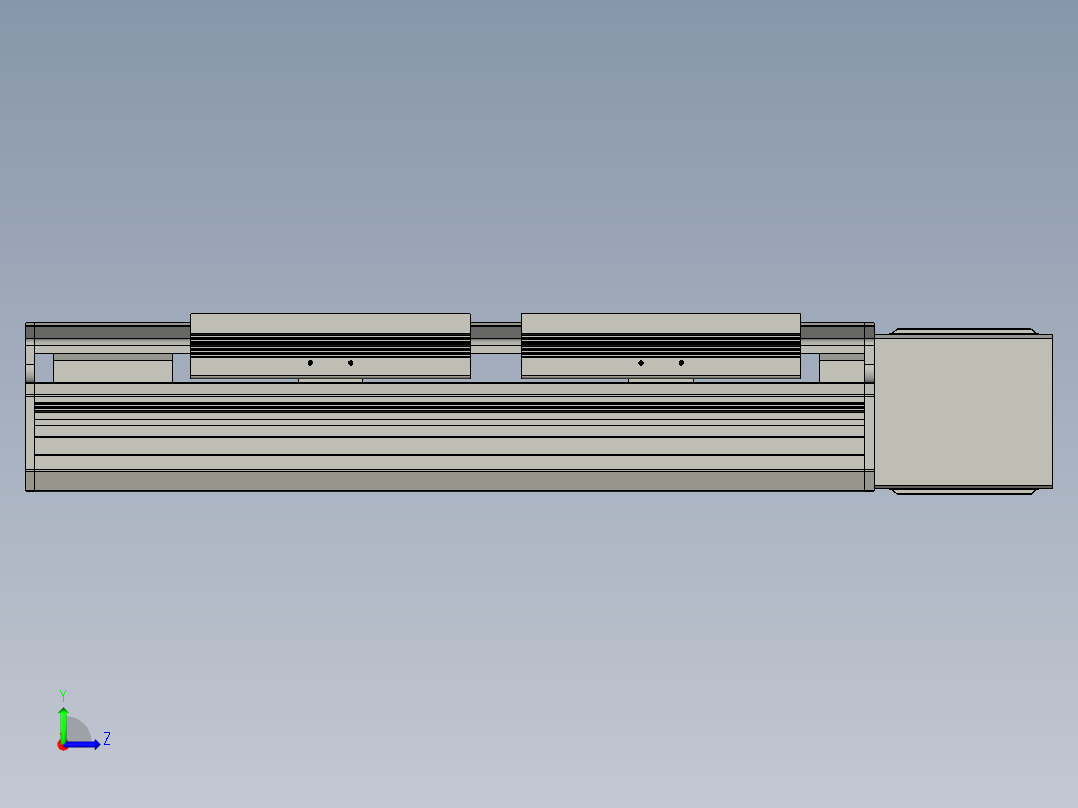 直线模组LHB17-L40-S150-L(B)设计图纸左视图