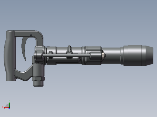 风镐 气锤3D模型后视缩略图