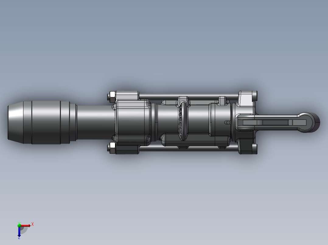 风镐 气锤3D模型俯视图