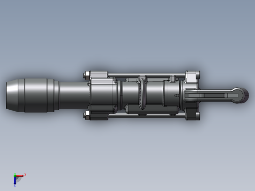 风镐 气锤3D模型俯视缩略图