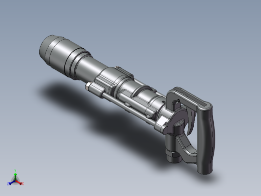 风镐 气锤3D模型正等轴测缩略图