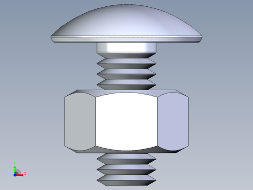紧固件-IGES 0.3125 Truss Slot Bolt前视缩略图