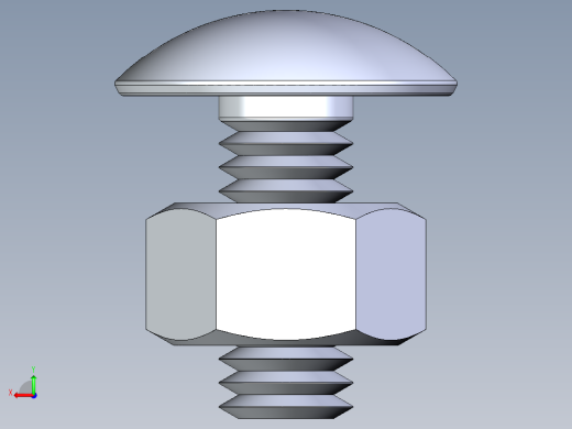 紧固件-IGES 0.3125 Truss Slot Bolt后视缩略图