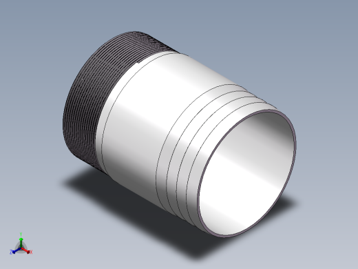 水管接头-直通 DN100正等轴测缩略图