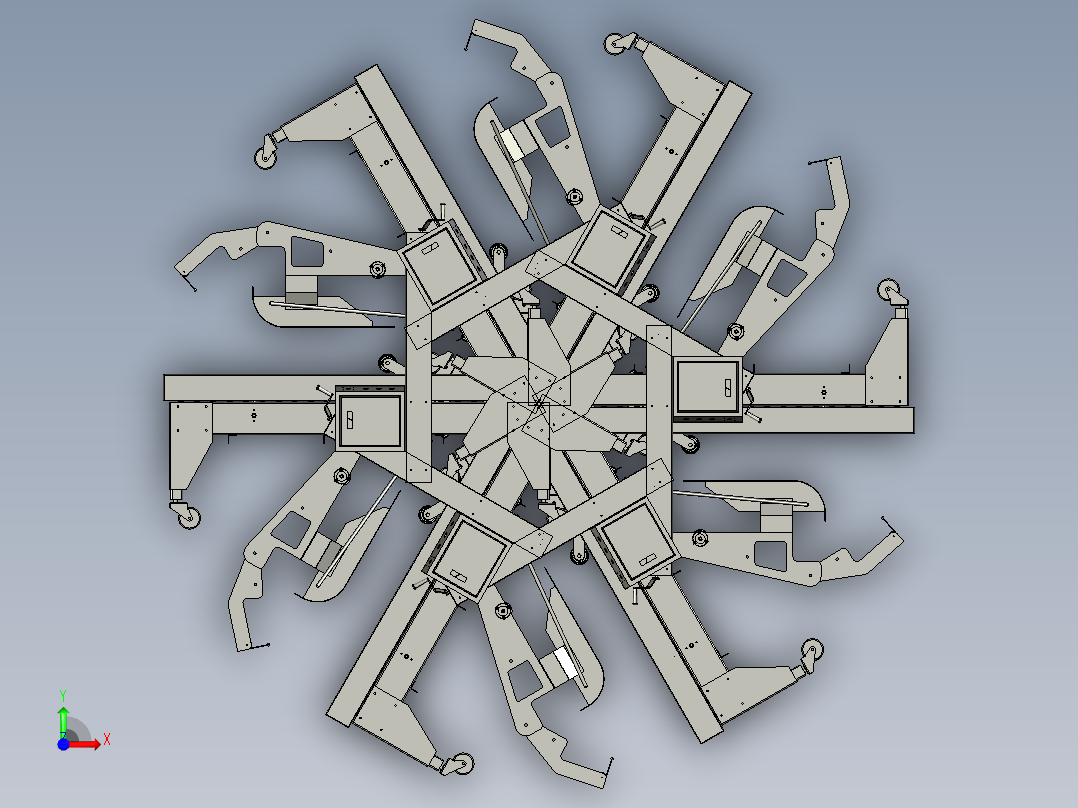 科幻机械螺旋滚动战甲前视图