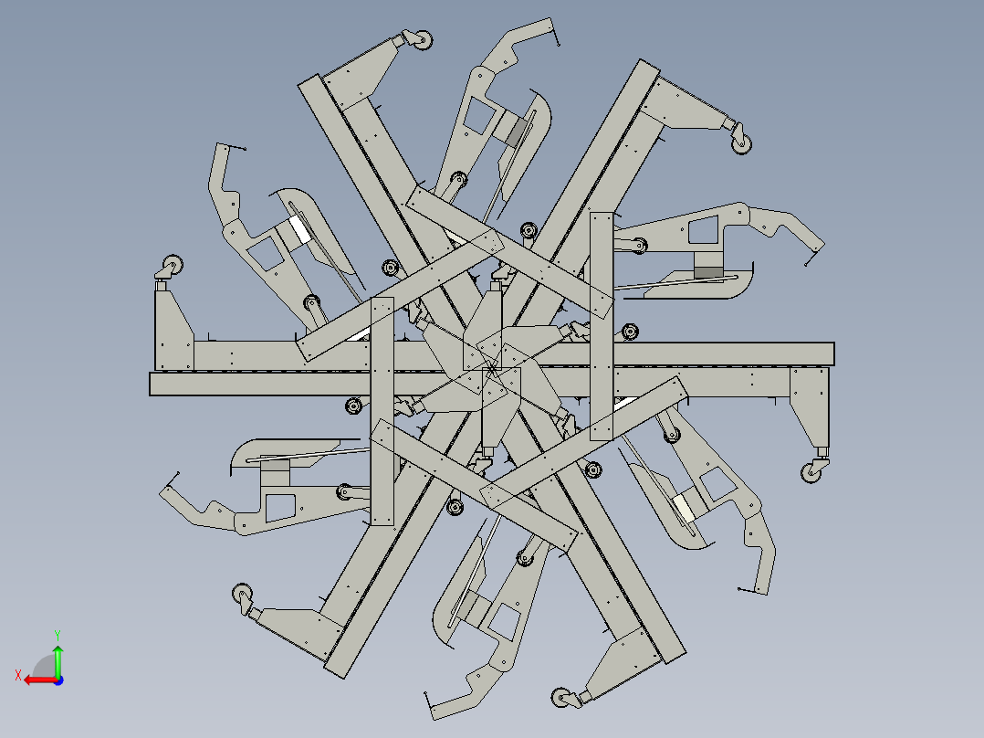 科幻机械螺旋滚动战甲后视图