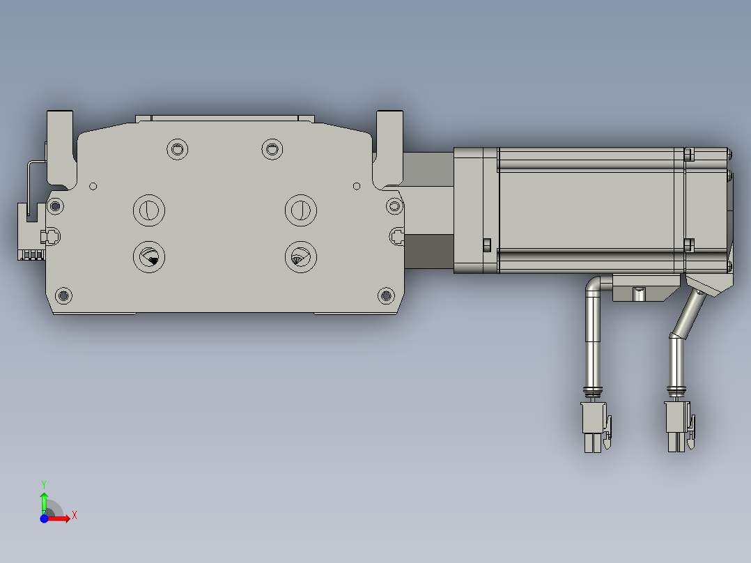 东锦同步带传动-直线滑台模组DH170B-L150-S2950-BL-P400W-C3前视图