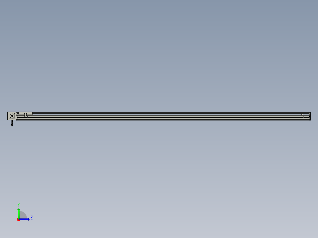 东锦同步带传动-直线滑台模组DH170B-L150-S2950-BL-P400W-C3左视图