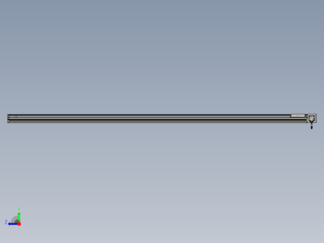 东锦同步带传动-直线滑台模组DH170B-L150-S2950-BL-P400W-C3右视图