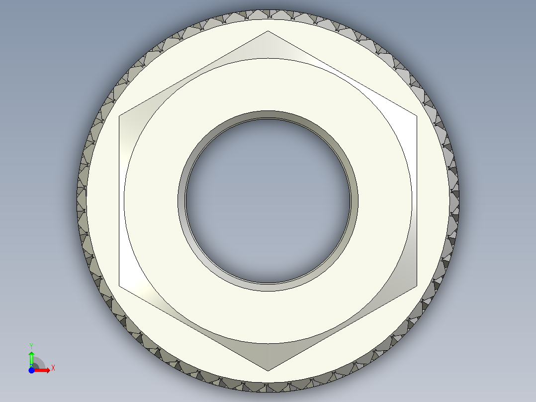 滚花螺母-M8 Knurled Nut前视图