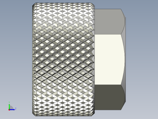 滚花螺母-M8 Knurled Nut左视缩略图