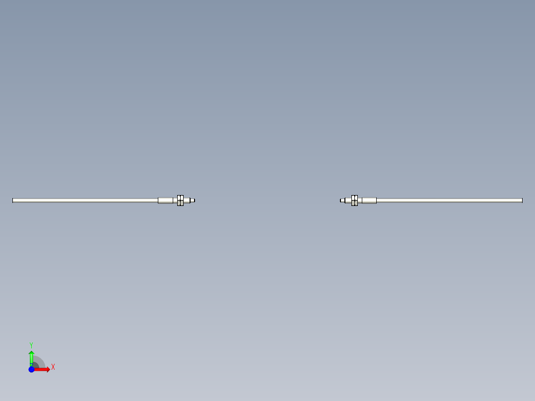 耐高温玻璃光纤_对射型FT-GW411_3D前视图