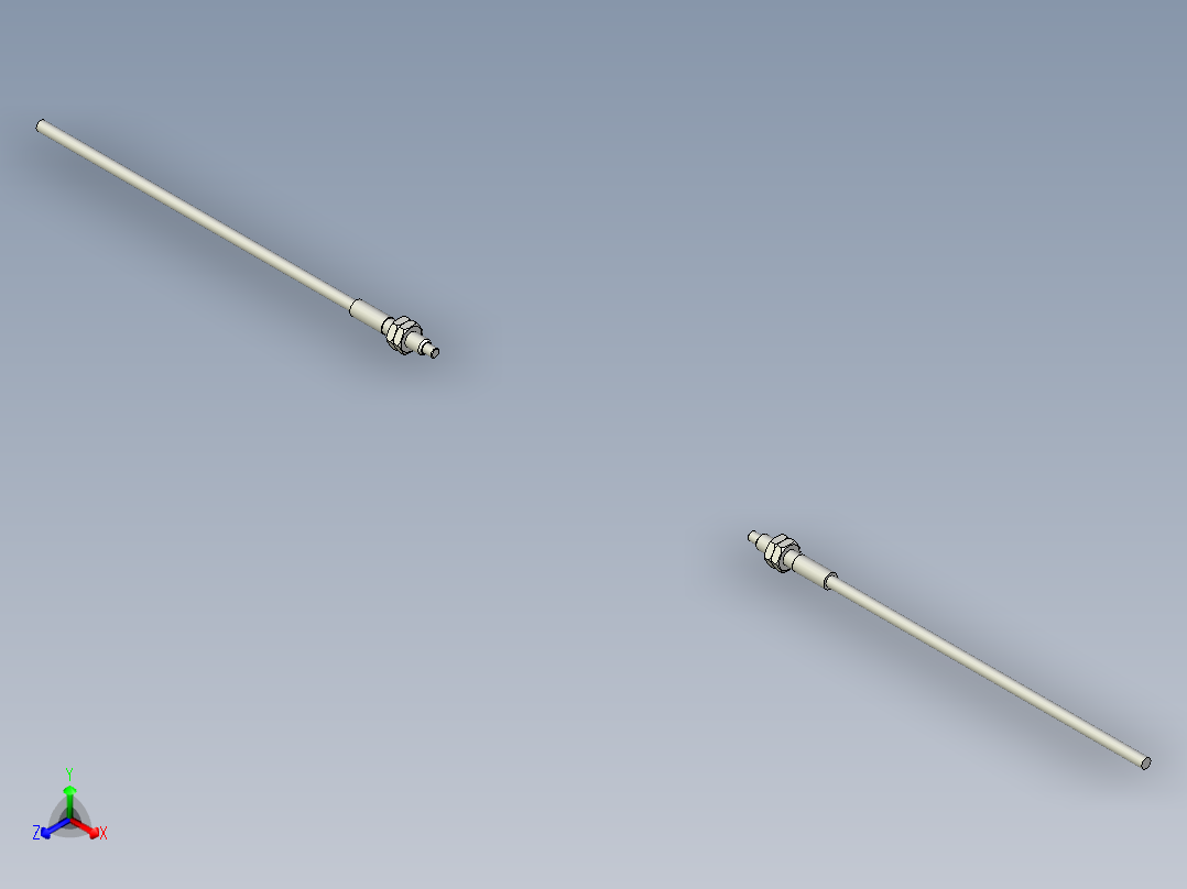 耐高温玻璃光纤_对射型FT-GW411_3D正等轴测图