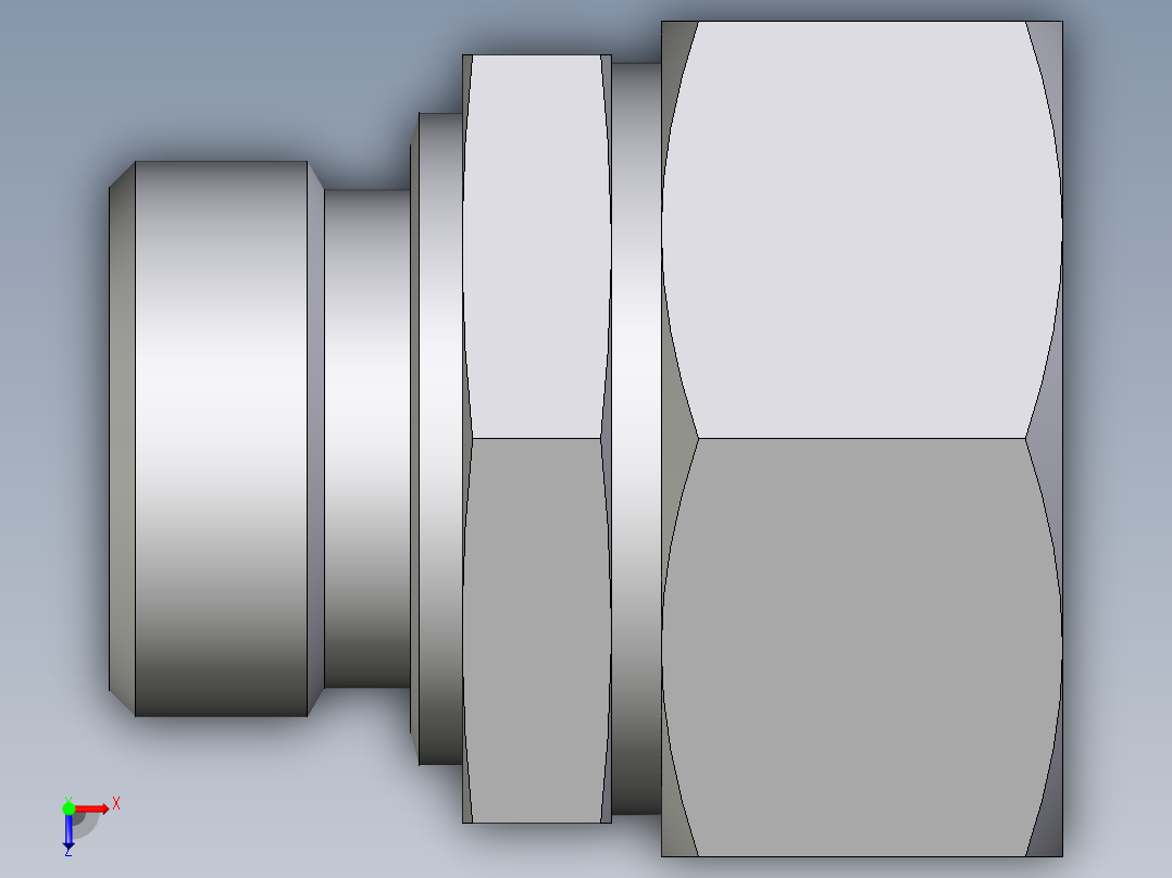 卡套式工业通用硬管接头EO_Male_Stud_connector_GE35LR1CF俯视图