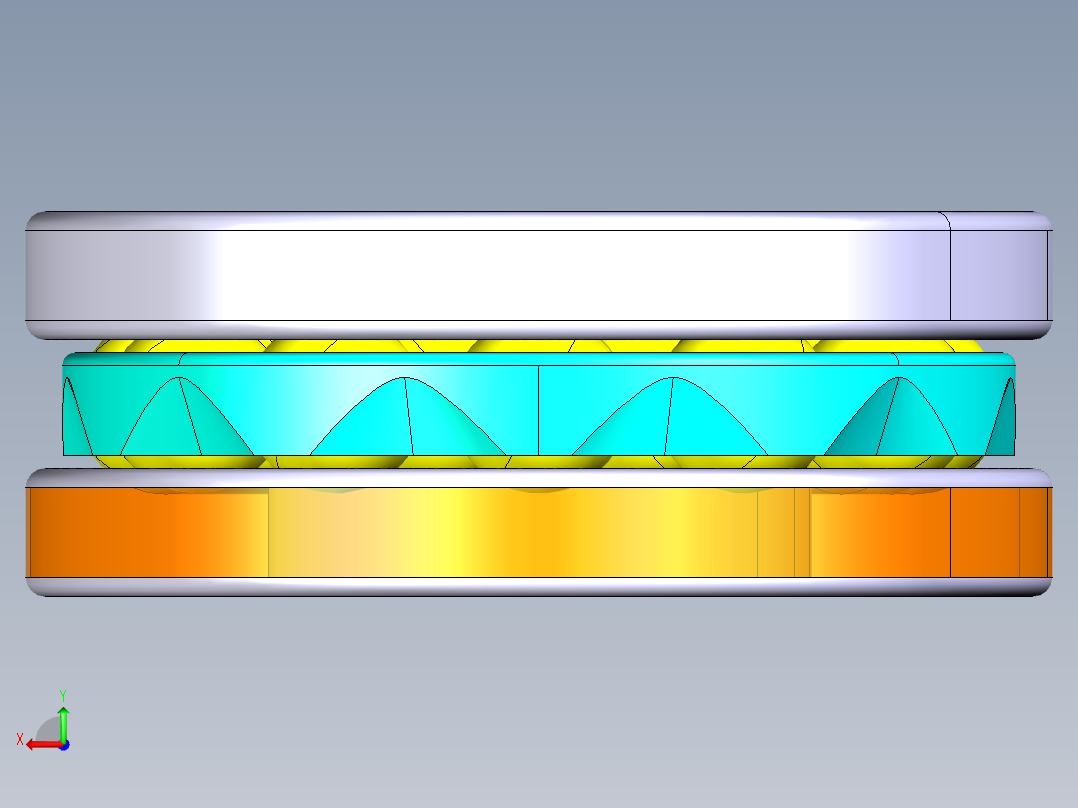 平面推力球轴承51202后视图